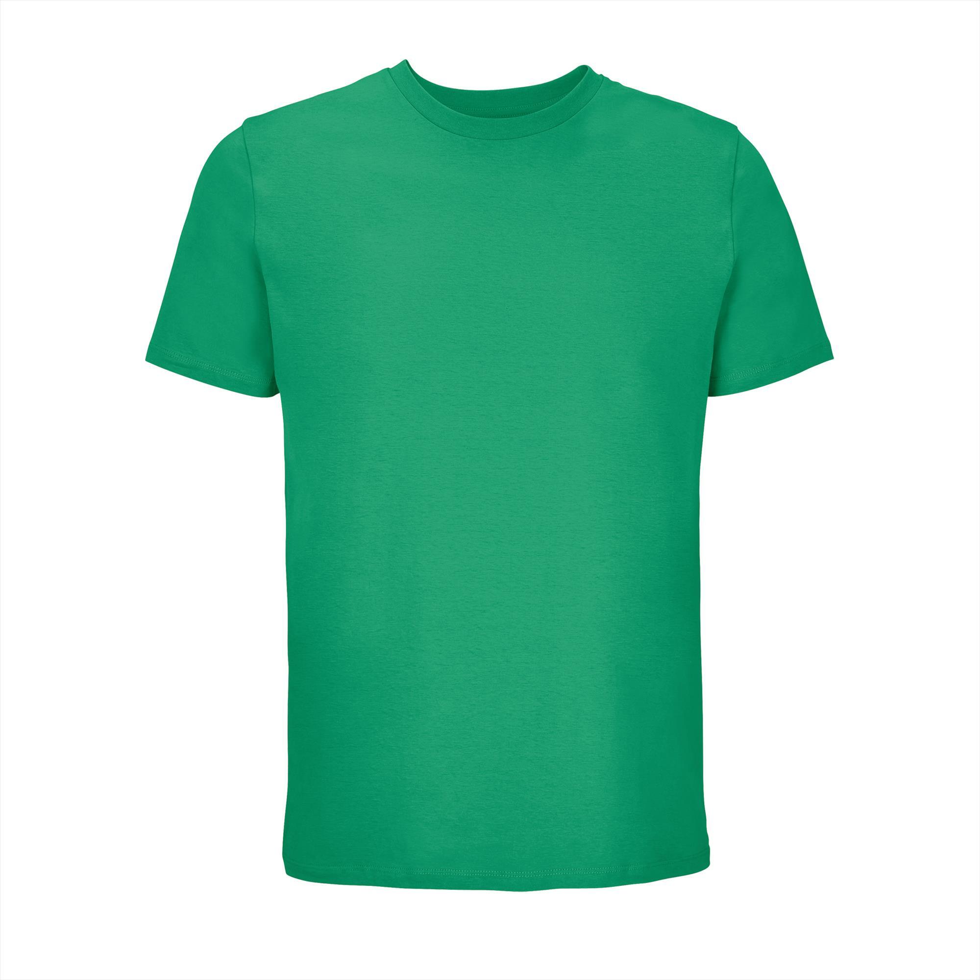 T-shirt heren 100% Organic T-shirt spring groen perfect voor personalisatie bedrukking.
