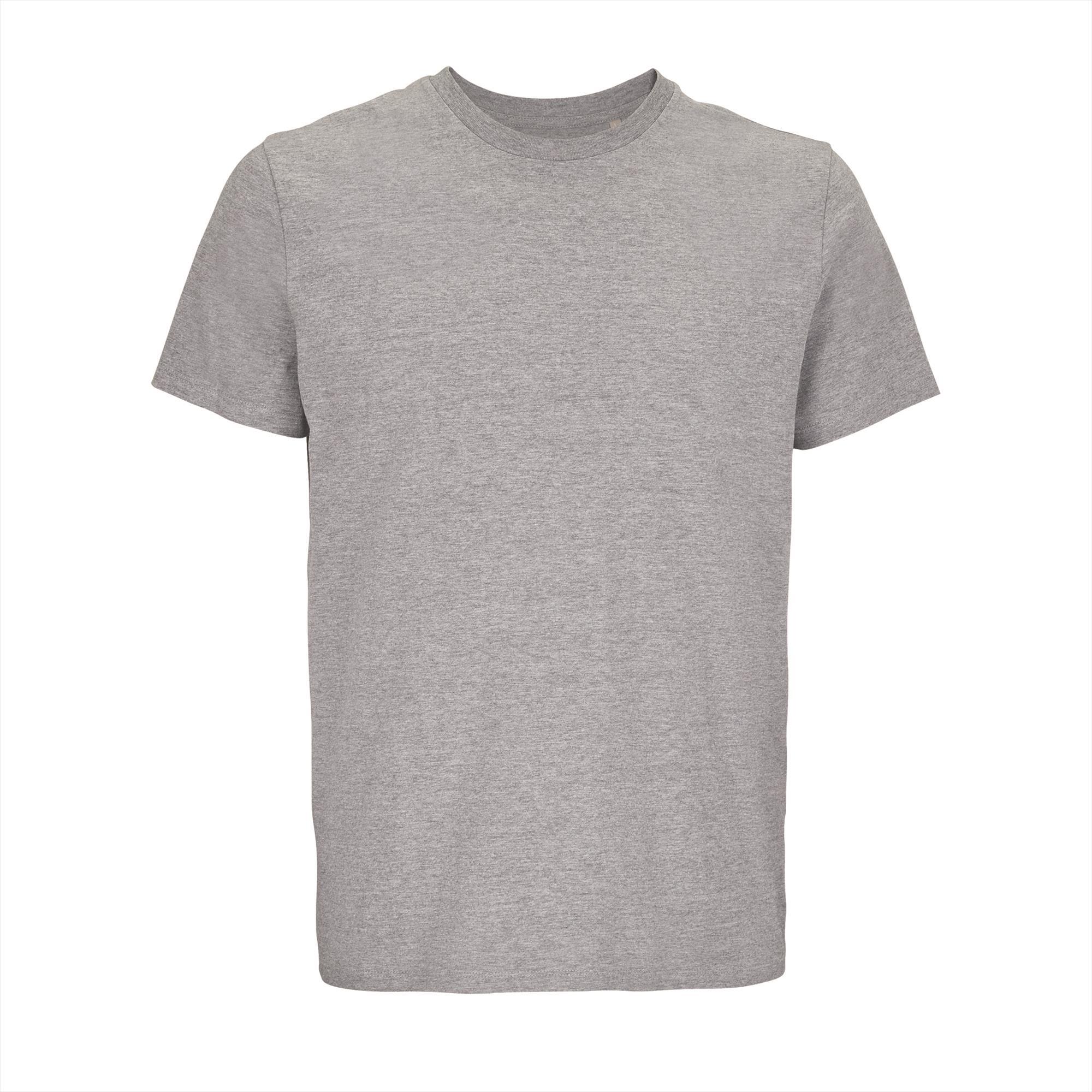 T-shirt heren grijs melange perfect voor personalisatie bedrukking.