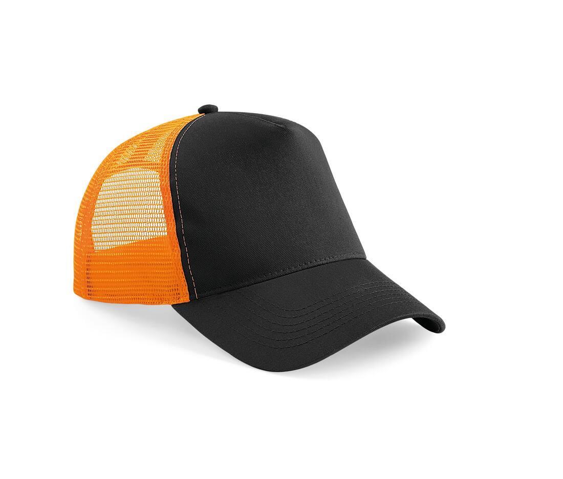 Trucker pet black/orange volwassen Trucker caps