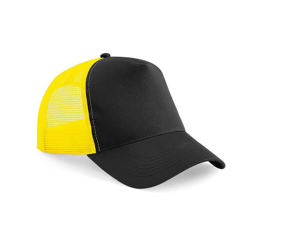 Trucker pet black/yellow volwassen Trucker caps