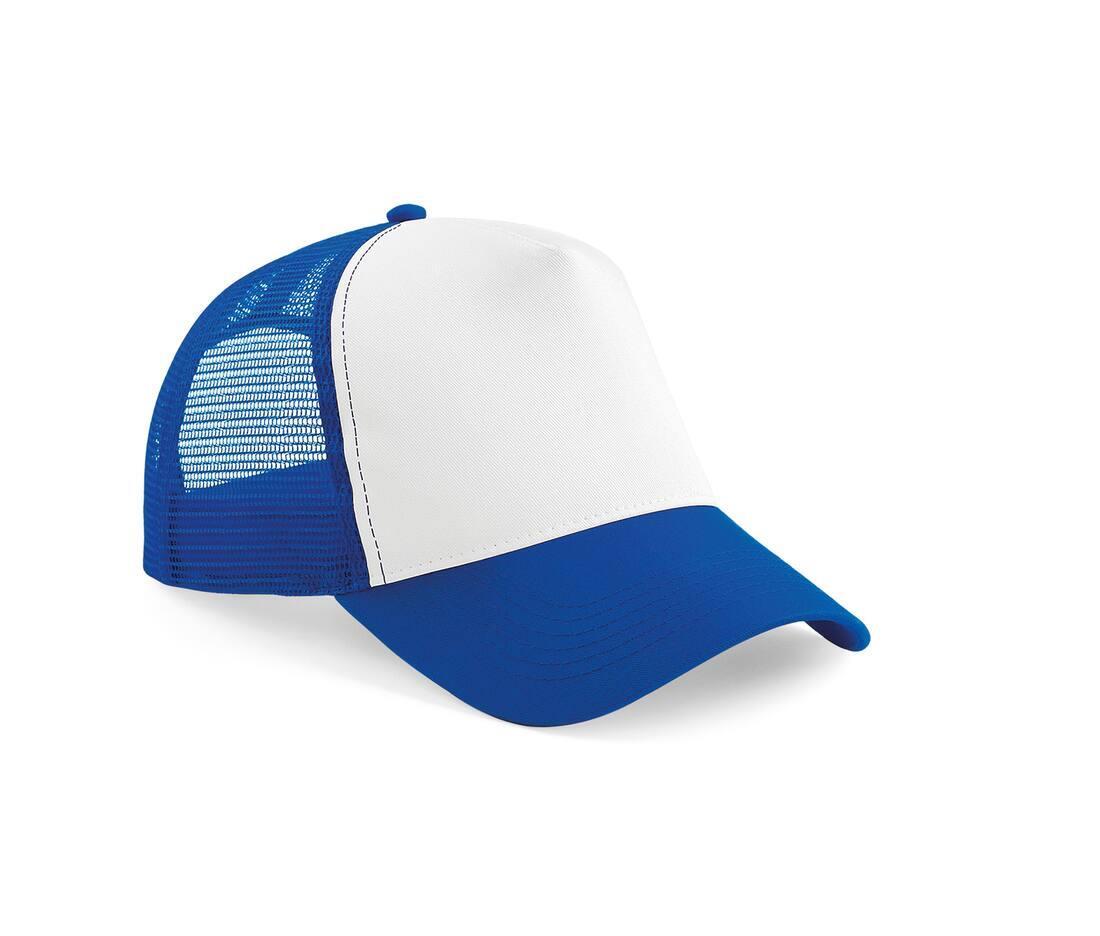 Trucker pet bright royal/white volwassen Trucker caps