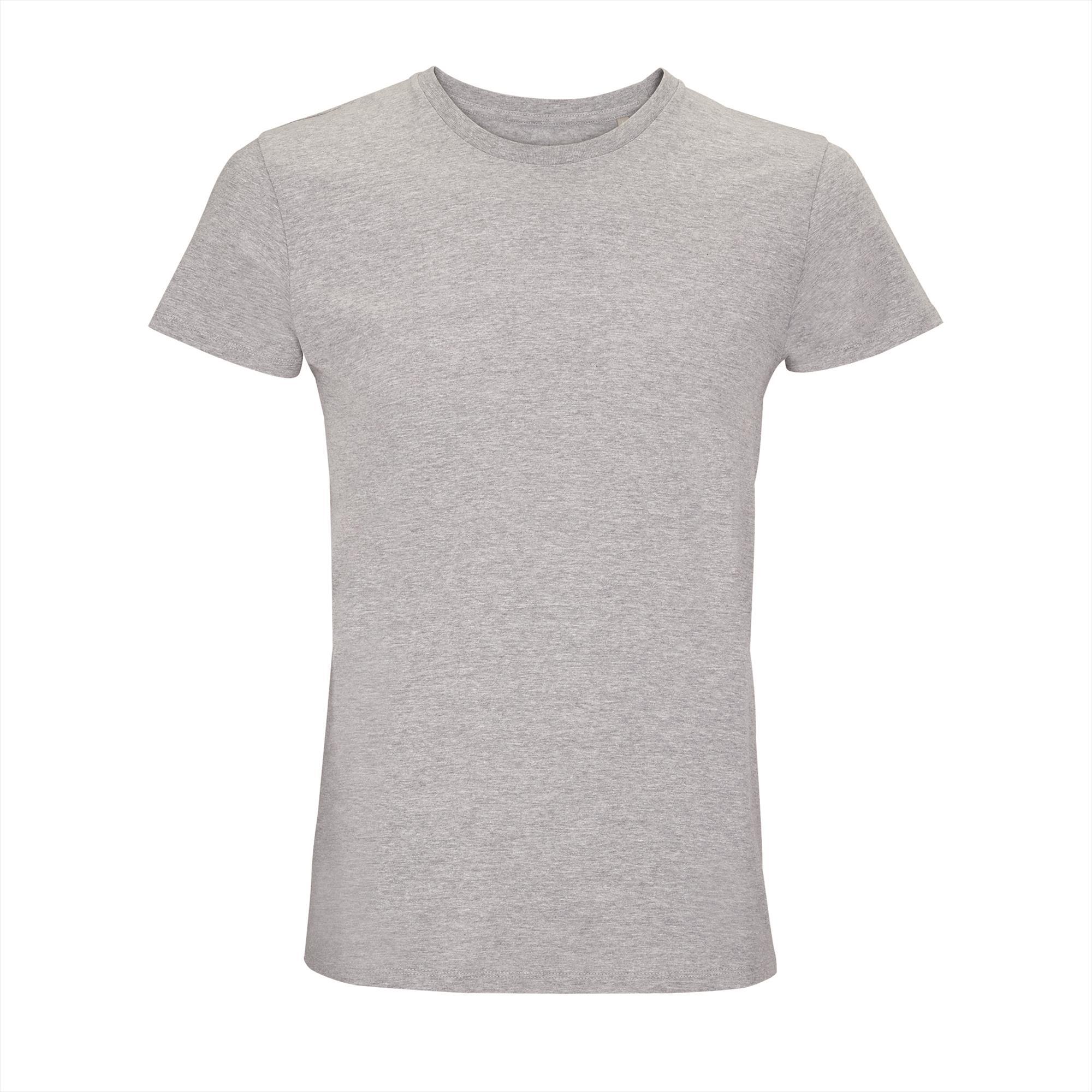 Unisex T-shirt heren grijs melange bedrukbaar