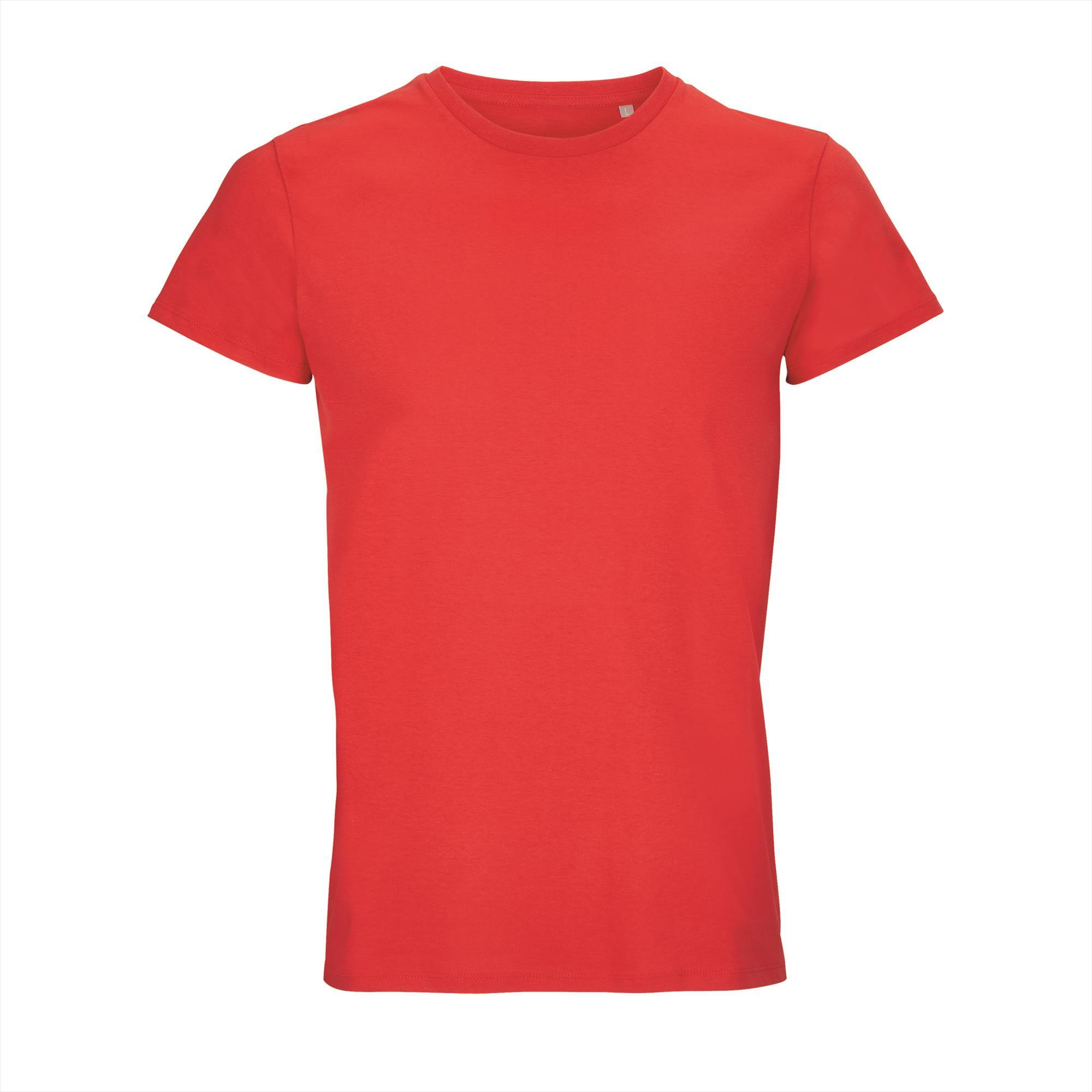Unisex T-shirt heren helder rood bedrukbaar