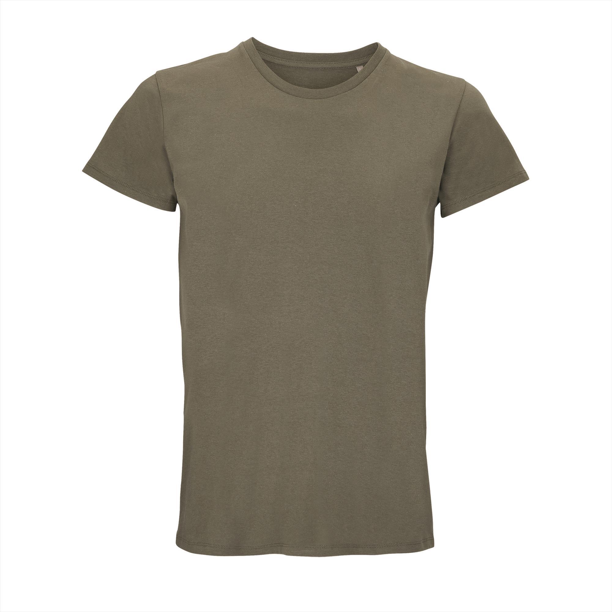 Unisex T-shirt heren leger groen bedrukbaar