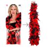 foto 3 Betoverende boa rood  zwart 180 cm lang 50 gram maak je look in stijl af