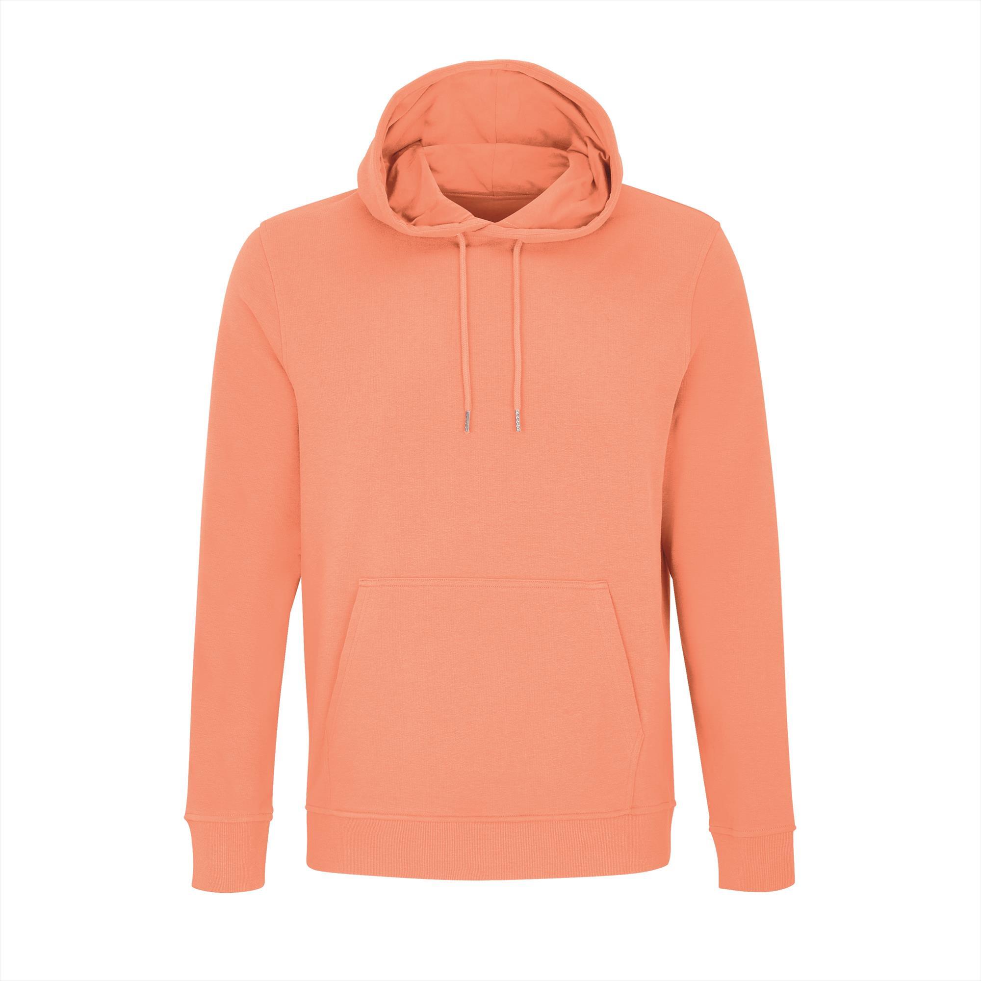 Comfortabele hoodie unisex peach sweater
