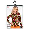 foto 2 dames blouse in retro flower power stijl uit de zestiger Jaren met fleurige bloemen
