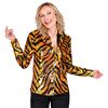 foto 2 Dames blouse met pailletten in tijgerprint Stijl de eyecatcher voor dierenfeesten foute Party’s en disco Nights