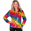 foto 2 Fleurige pailletten blouse voor dames in regenboogkleuren perfect voor kleurrijke feestjes