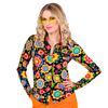Ga terug in de de tijd betoverende bloemen retro 60s blouse verkleedkleding voor dames