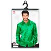 foto 3 Ga terug naar de groovy jaren 70 heren satijnen groene blouse  perfect voor de foute party