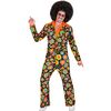 Ga terug naar de swingende zestiger Jaren disco kostuum met bloemen  flower power voor mannen