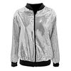 foto 4 Glitter in Stijl zilveren pailletten bomber jack voor mannen en vrouwen
