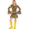 Hippie chic retro bloemen jurk  perfect voor jaren 60 dames disco outfit