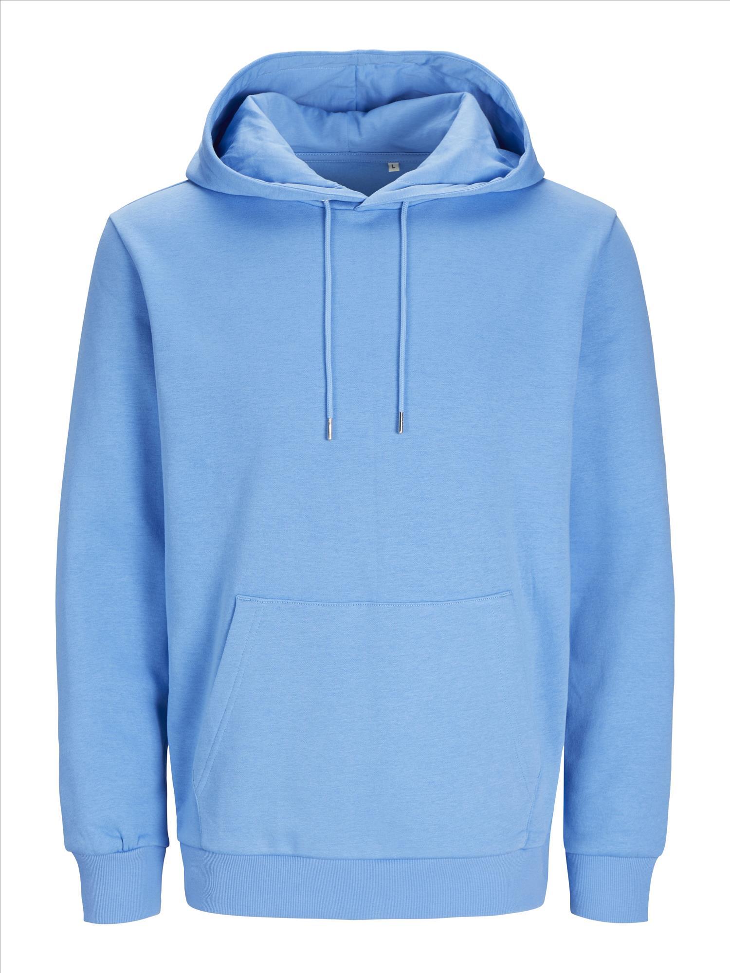 Hoodie azuur blauw JACK & JONES Basic Hood Sweat hoodies bedrukbaar