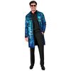 foto 4 Lange pailletten jas voor dames en heren in blauw met zwarte golven de perfecte outfit voor jouw bling bling glamour glitter en disco party