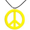 Neon hippie ketting geel