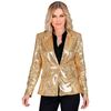 Schitter in stijl met de gouden pailletten jas voor dames  perfect voor glitter en glamour feestjes carnaval en disco party