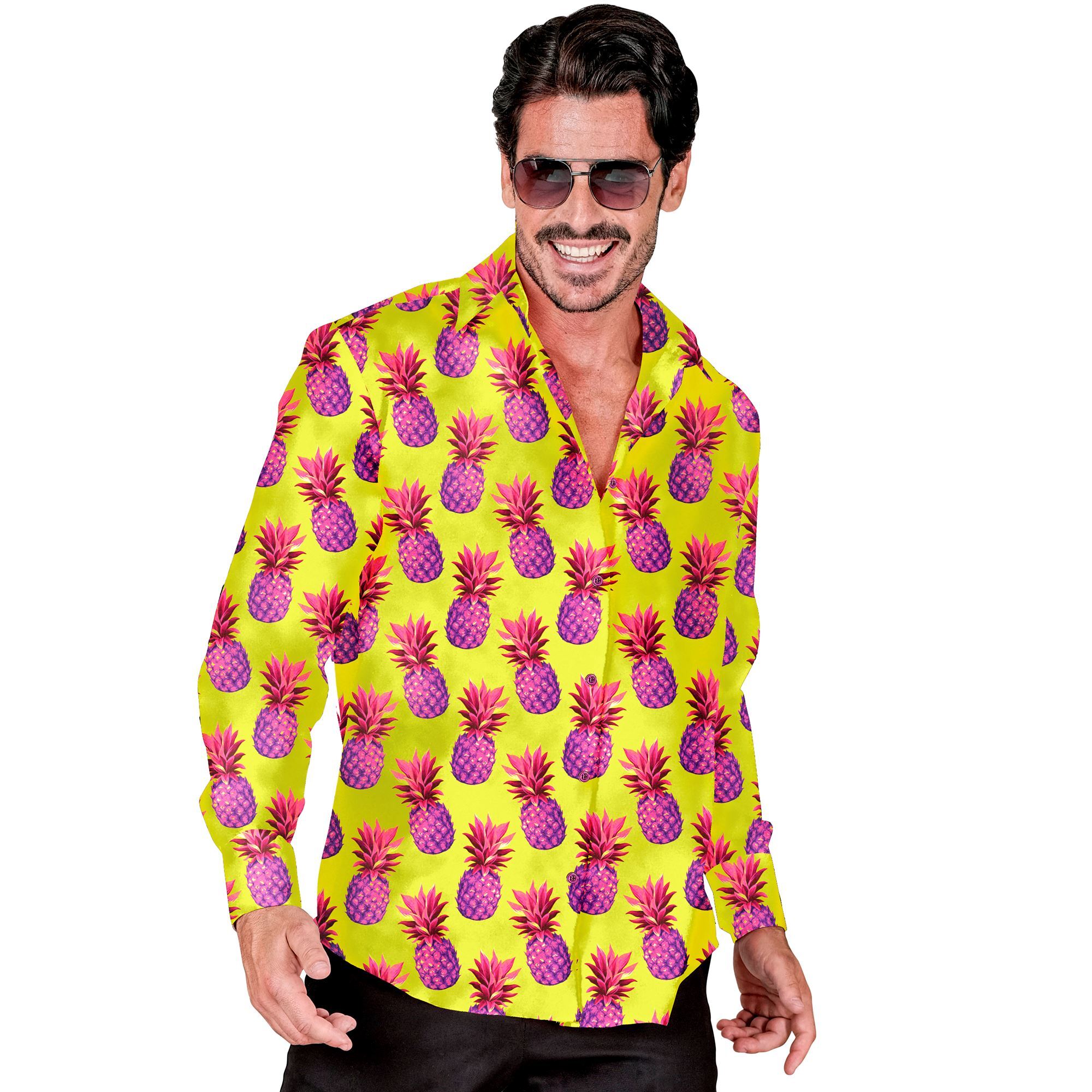Shirt neon ananas voor een Tropical party
