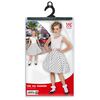 foto 4 Stijlvolle jaren 50 witte rok met zwarte stippen en bijpassende sjaal voor een tijdloze kinderlook met een vleugje rock 'n roll
