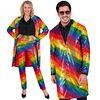 foto 1 Straal in deze regenboog unisex kleurrijke pailletten jas  de must have voor glitter glamour en feestelijke kleurrijke gelegenheden!