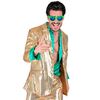 foto 2 Stralend in stijl goudkleurig bling bling colbert met pailletten voor heren  perfect voor disco en glamourfeesten
