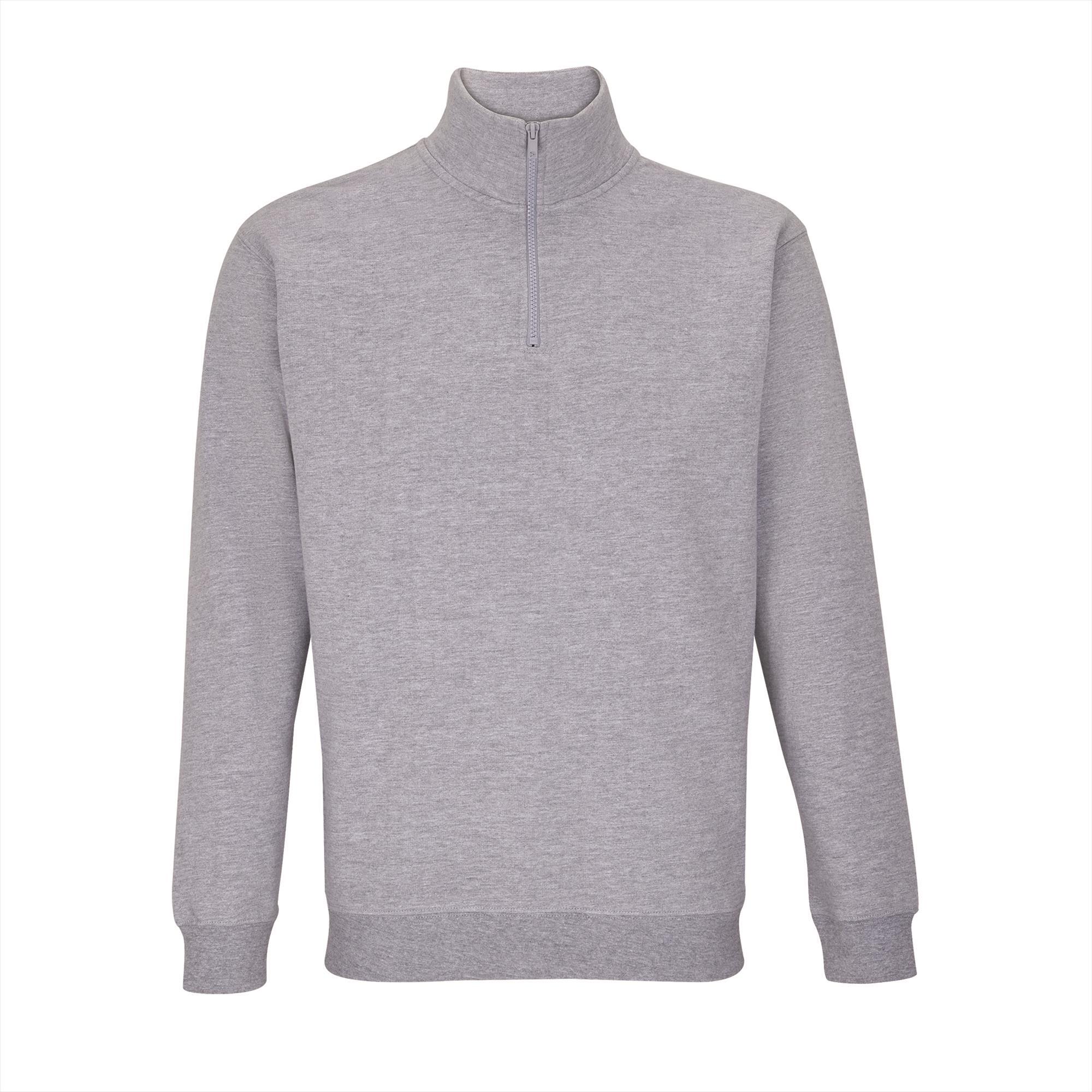 sweater comfortabele  grijs melange voor hem en haar