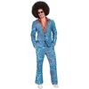 foto 2 Swing op  de dansvloer in stijl heren disco kostuum met zestiger jaren mandela print  colbert en broek met uitlopende pijpen