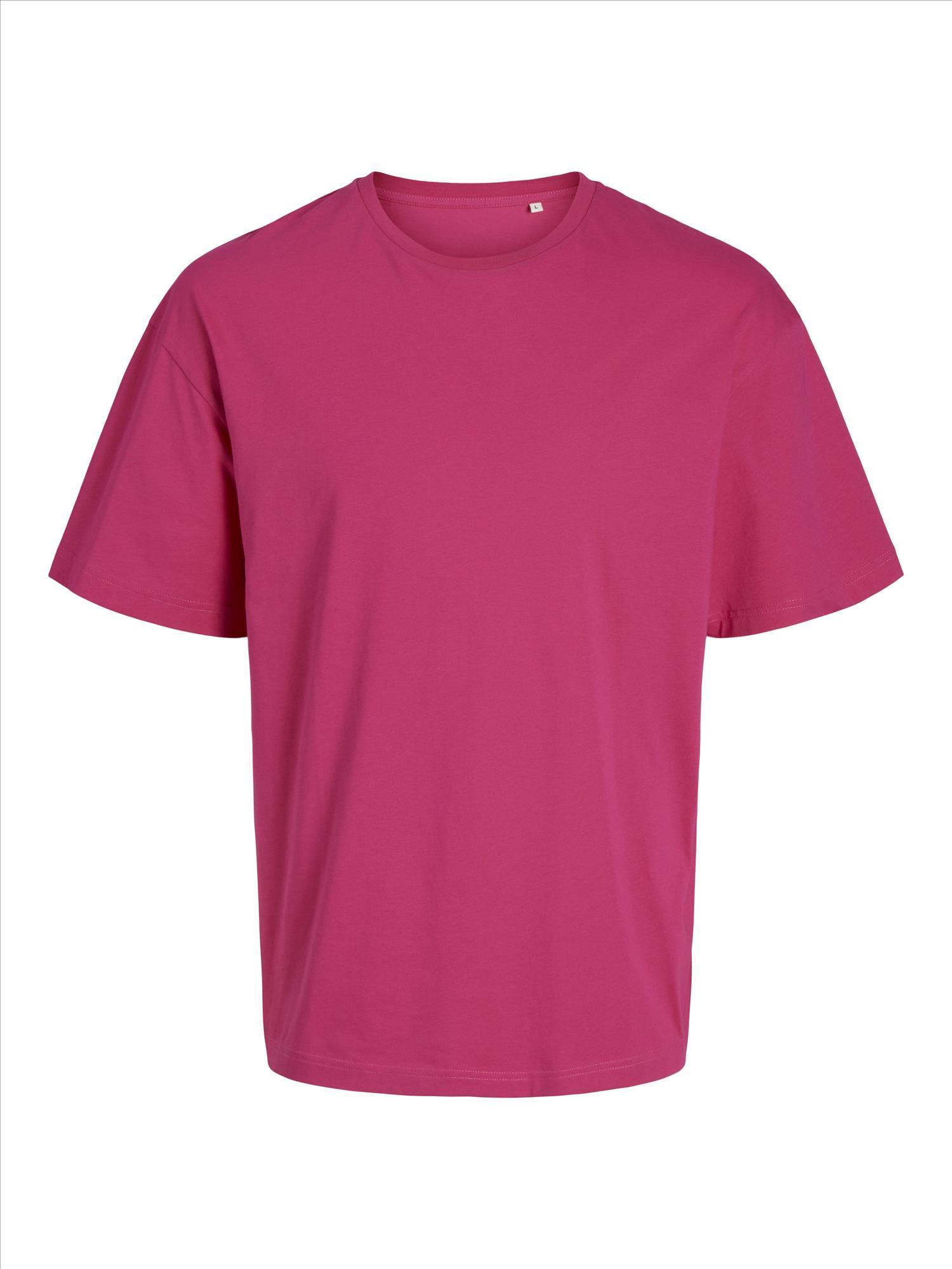 T-shirt fuchsia rose Oversized unisex personaliseren bedrukbaar Jack & Jones