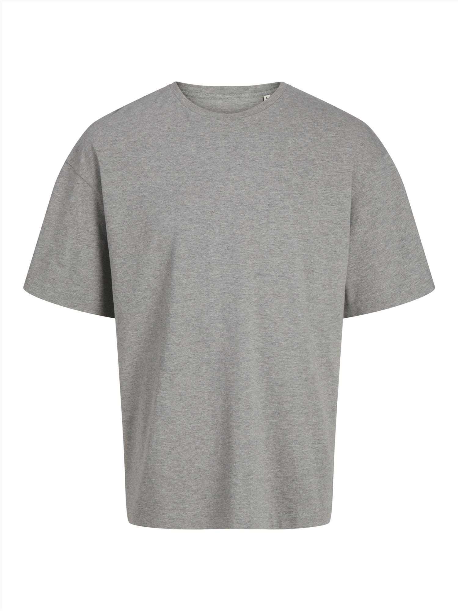 T-shirt light grey melange Oversized unisex personaliseren bedrukbaar Jack & Jones