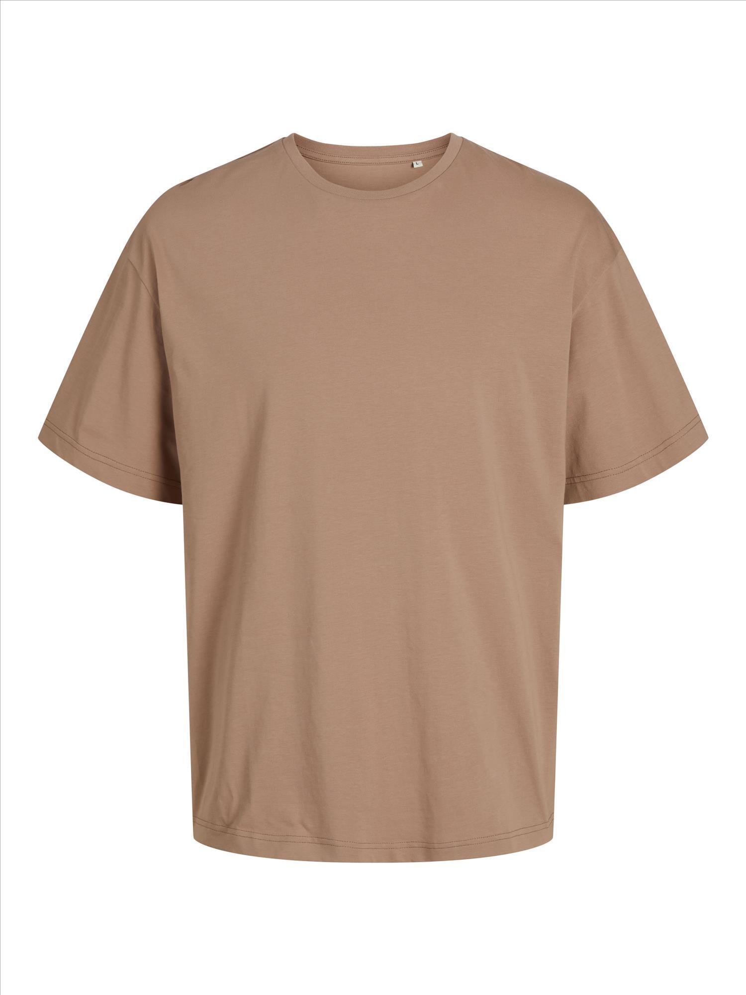T-shirt warm taupe sand Oversized unisex personaliseren bedrukbaar Jack & Jones