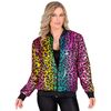 foto 3 Ultiem regenboog luipaardprint bomberjas voor dames en heren ga kleurrijk naar de party
