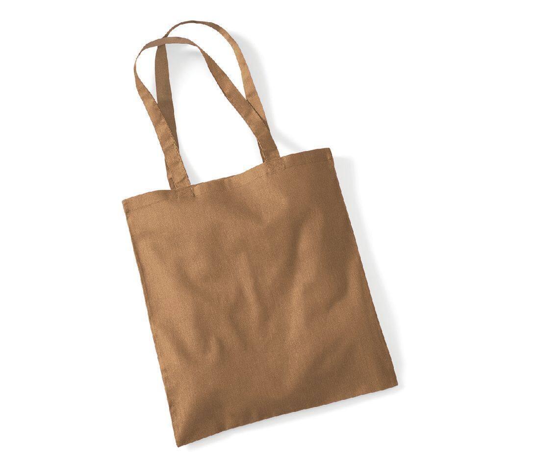 Boodschappentas caramel shopping bag Boodschappentassen bedrukken met logo