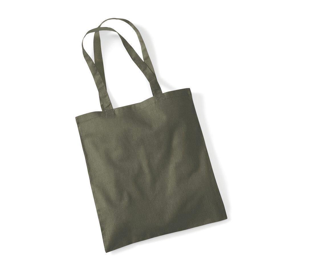 Boodschappentas olive green shopping bag Boodschappentassen bedrukken met logo