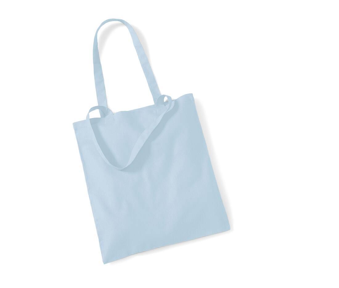 Boodschappentas pastel blue shopping bag Boodschappentassen bedrukken met logo