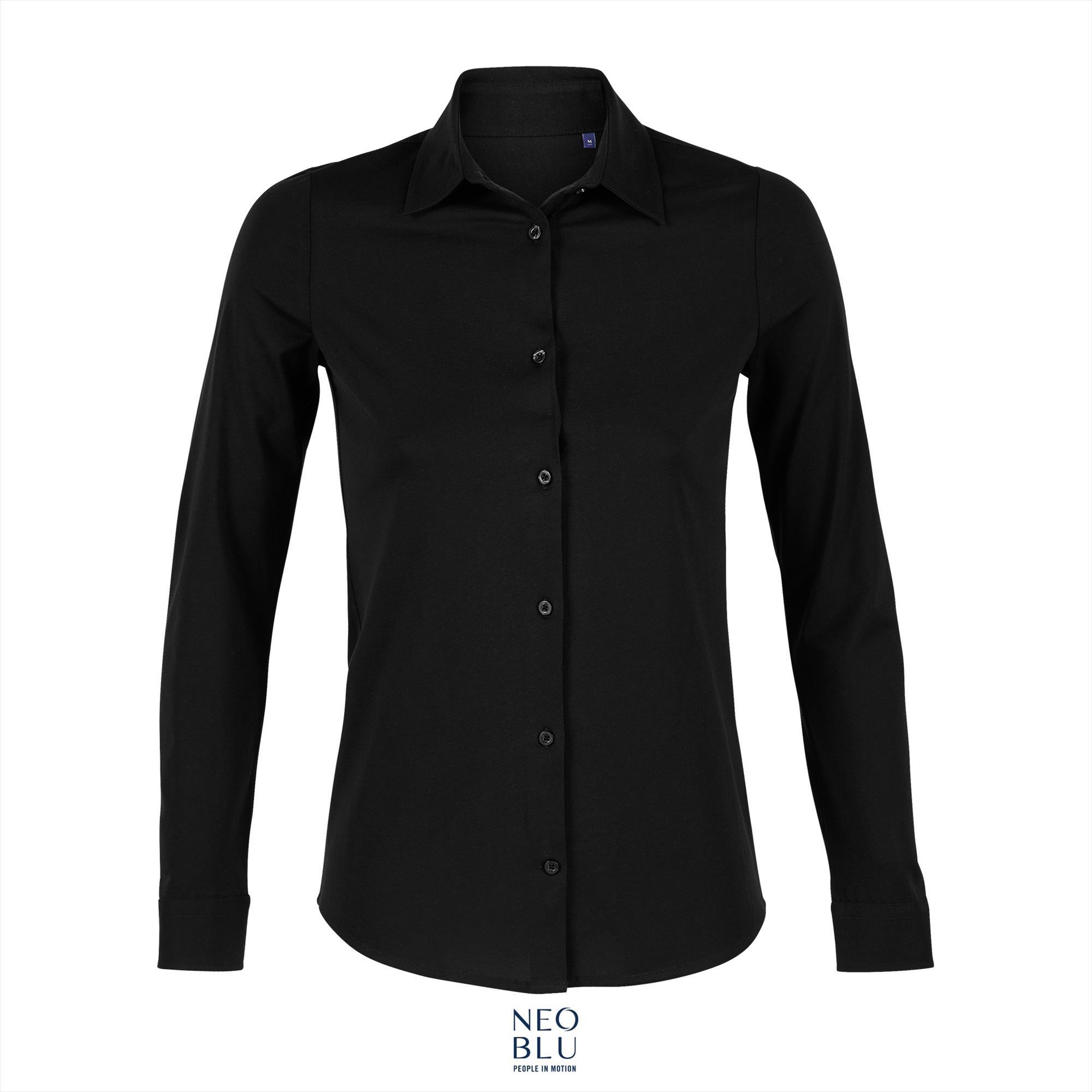 Damesoverhemden zwart overhemd voor dames