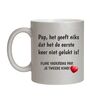 Grappige mok vaderdag glitter zilver pap het geeft niks dat het de eerste keer niet gelukt is