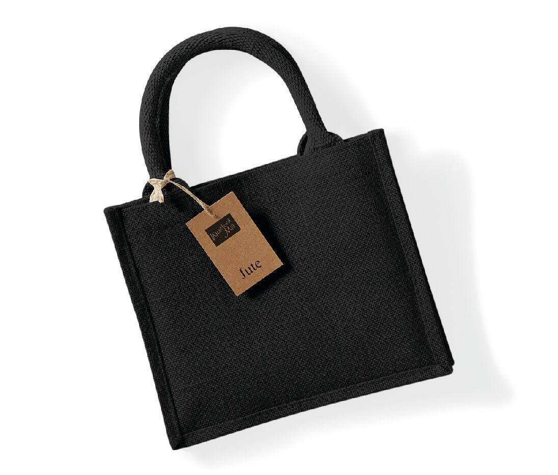 Jute Mini Gift Bag black/black cadeau tassen