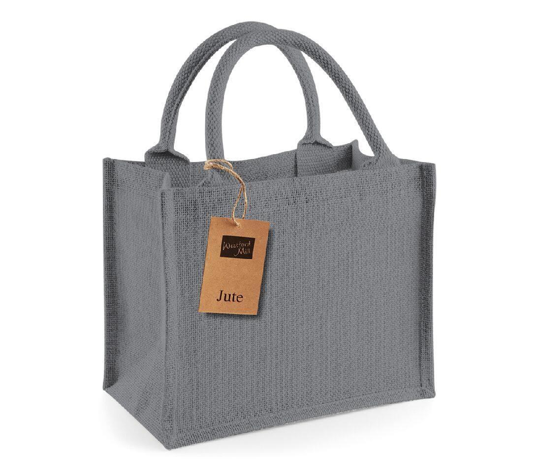 Jute Mini Gift Bag graphite grey/graphite grey cadeau tassen