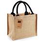 Jute Mini Gift Bag natural/black cadeau tassen