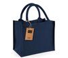 Jute Mini Gift Bag navy/navy cadeau tassen