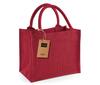 Jute Mini Gift Bag red/red cadeau tassen