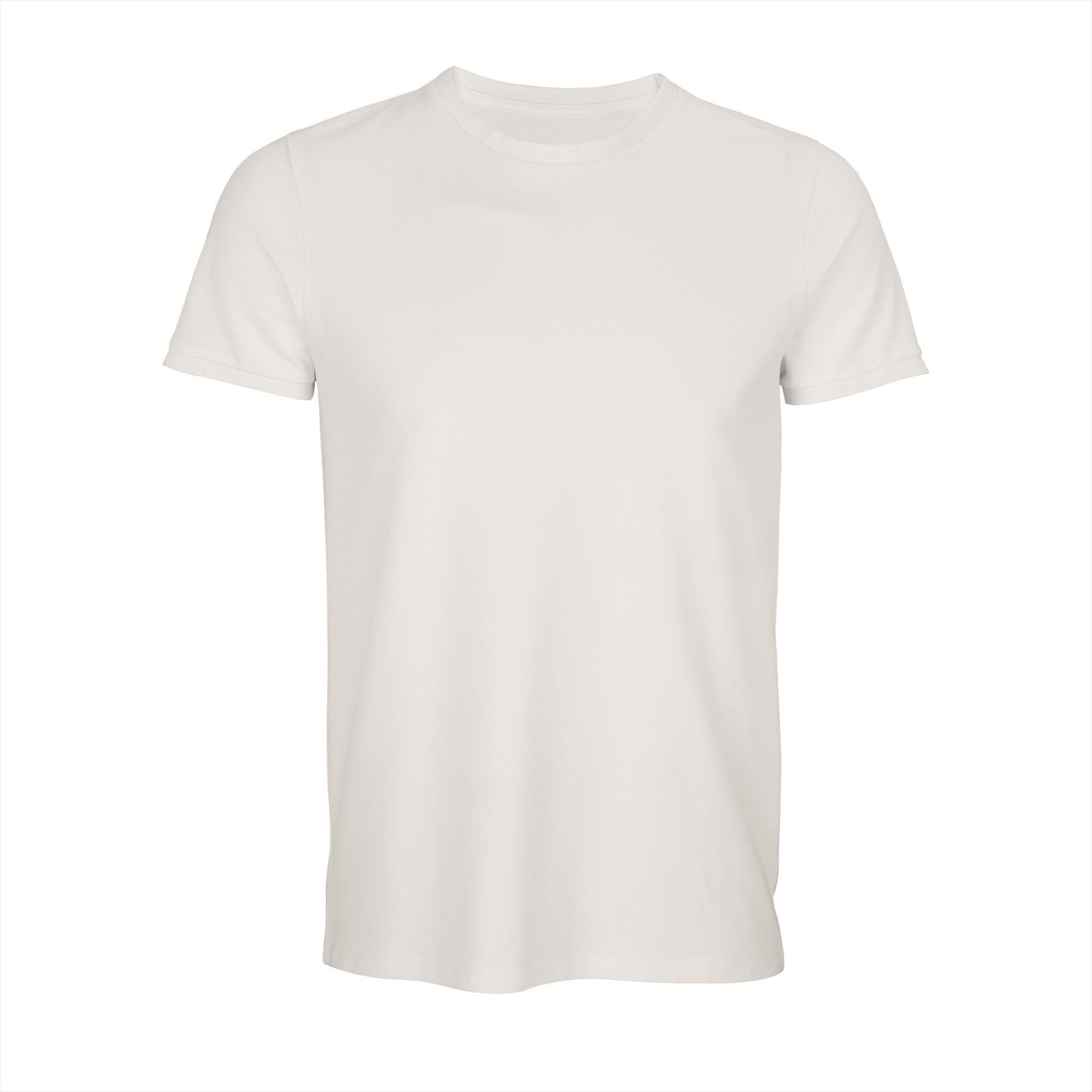Men T-shirt optic white Loris pique katoen