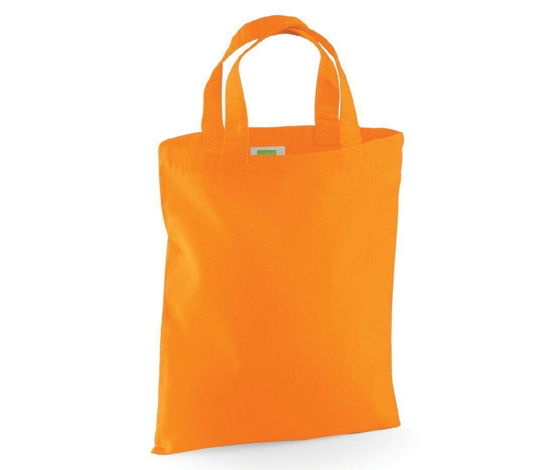 Mini promo tas oranje bedrukken met logo personaliseren