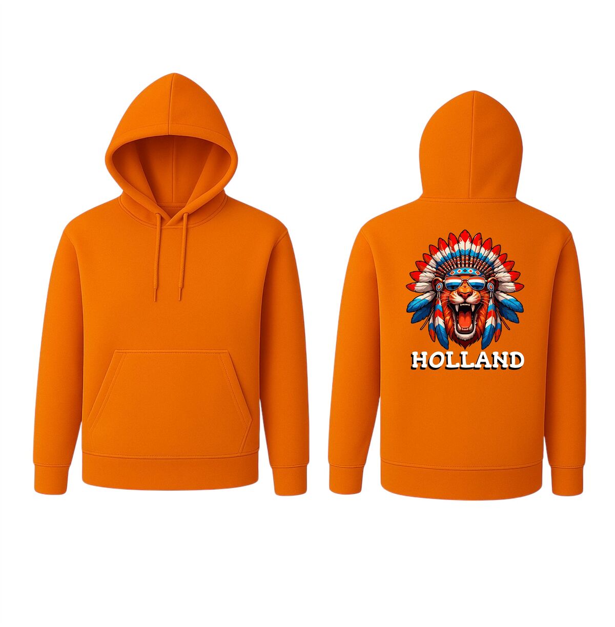 Oranje hoodie supporter oranje