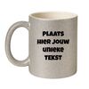 Personaliseer je uniek zilver glitter mok voor koffie of thee ontwerp je eigen zilveren mok