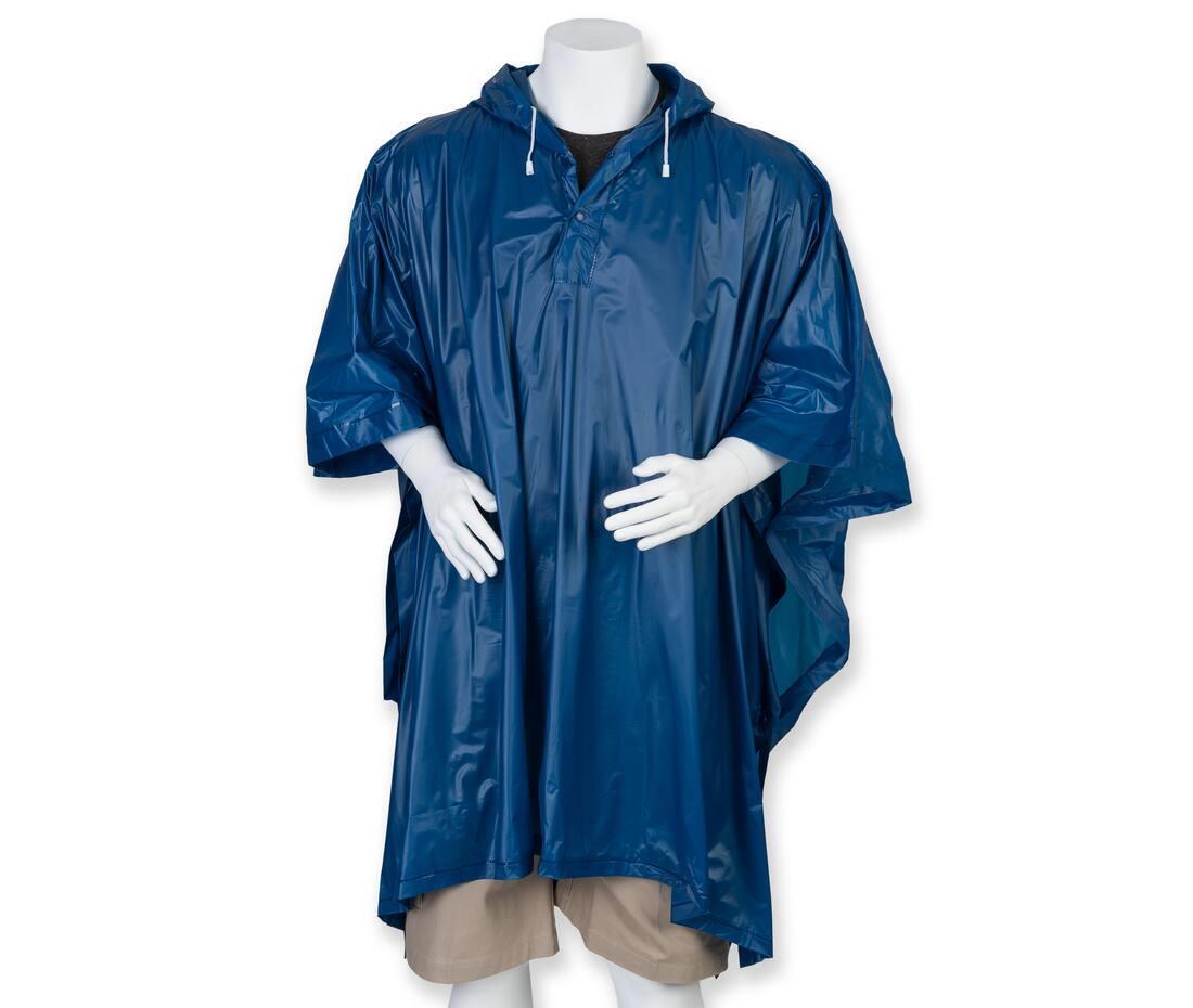 Poncho donkerblauw perfect voor festivals volwassen