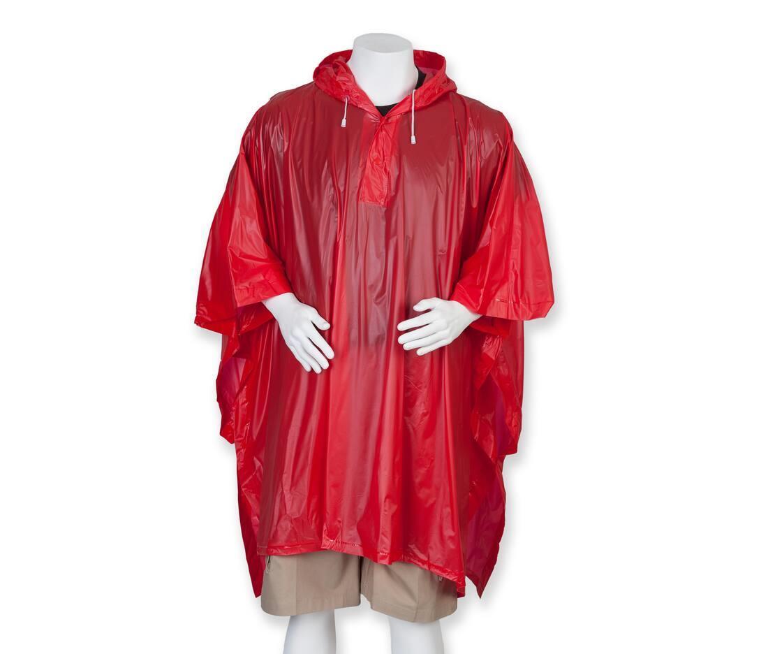 Poncho rood perfect voor festivals volwassen