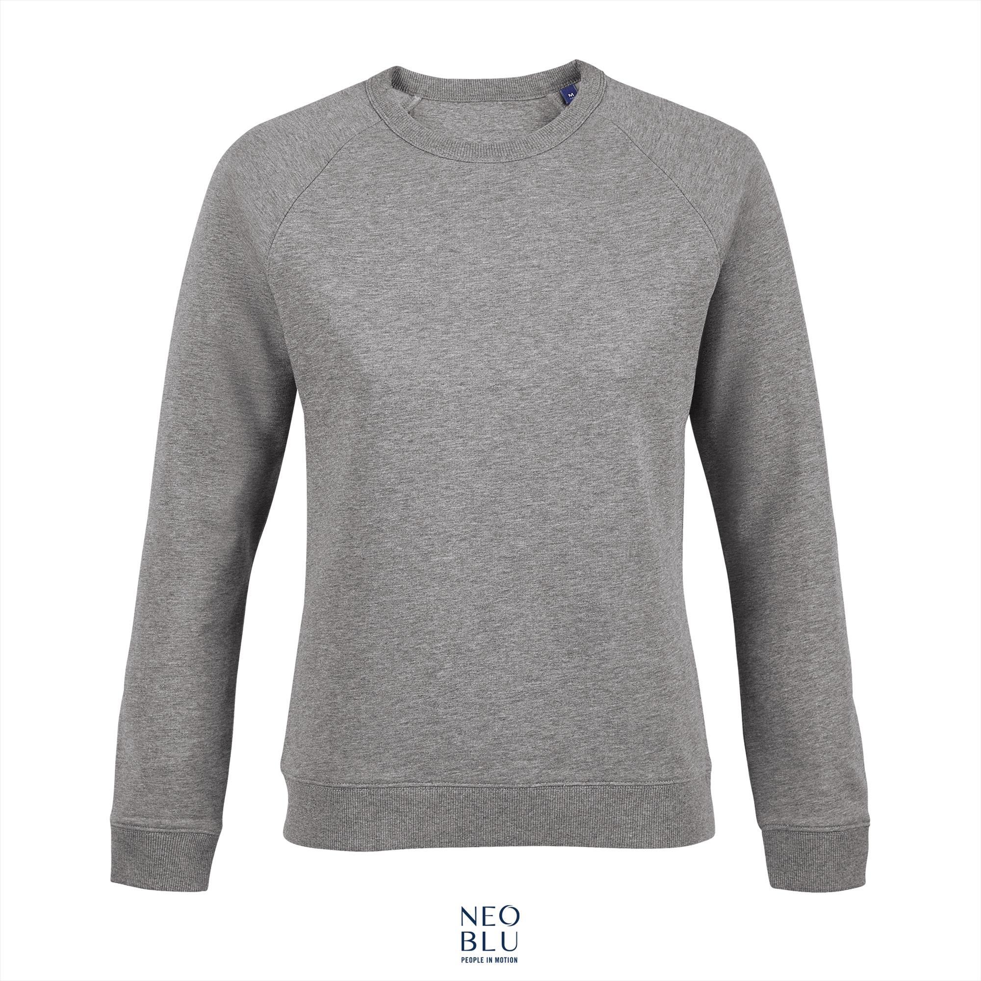 Sweater voor haar gray melanged casual look