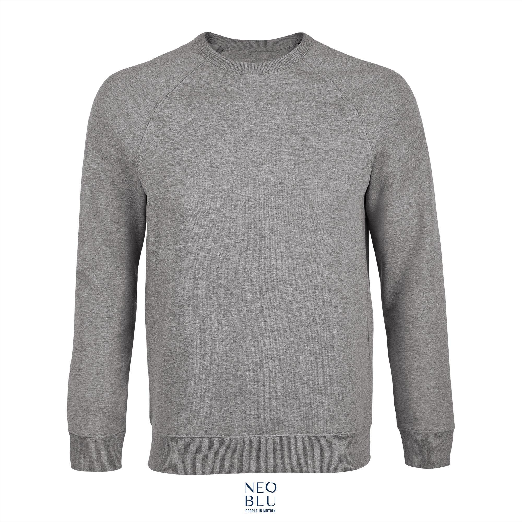 Sweater voor hem gray melanged casual look